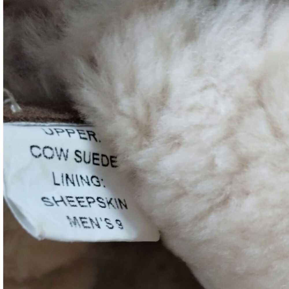 Vermont Country Store Men's 9 Sheepskin Slippers Soft Bottom Booties - Picture 8 of 8